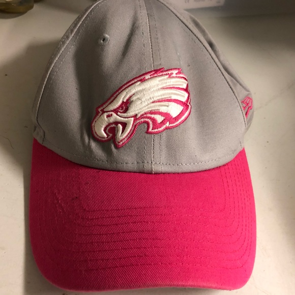 New Era Accessories Used Philadelphia Eagles Hat Gray Pink